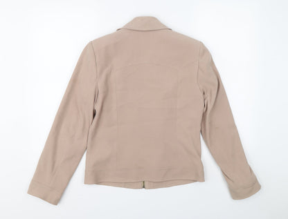 Select Womens Beige Jacket Size 8 Zip