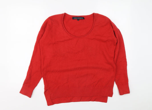 Womens UK Size S French Connection Red Pullover Jumper