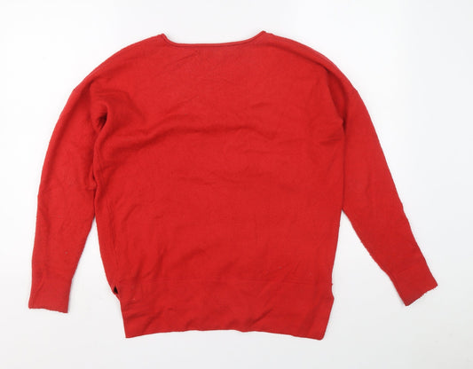 Womens UK Size S French Connection Red Pullover Jumper