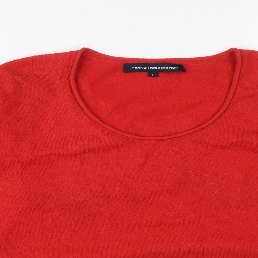 Womens UK Size S French Connection Red Pullover Jumper