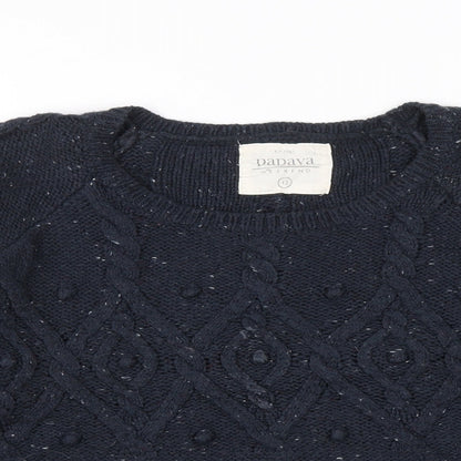 Womens UK Size 12 Papaya Blue Pullover Jumper