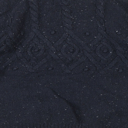 Womens UK Size 12 Papaya Blue Pullover Jumper