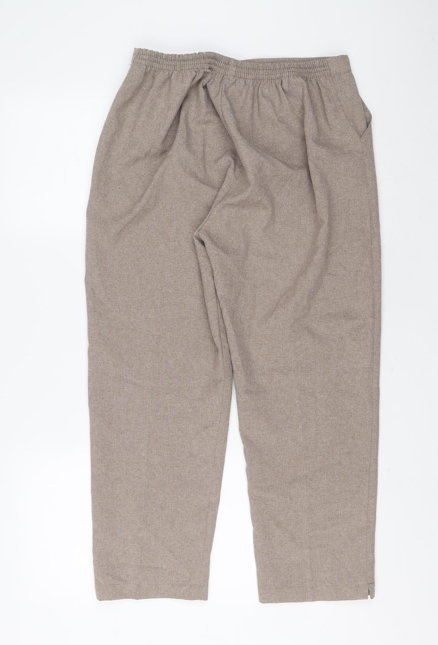 Womens UK Size S Preworn Regular Fit Carrot Brown Trousers