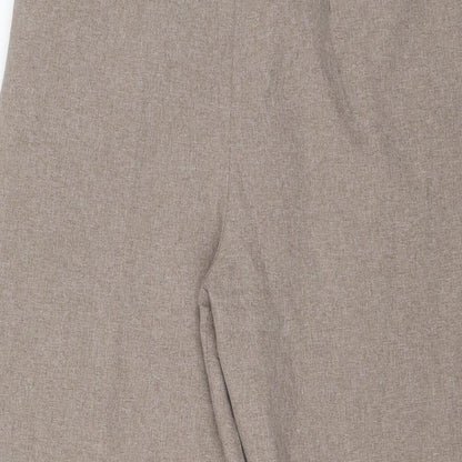 Womens UK Size S Preworn Regular Fit Carrot Brown Trousers