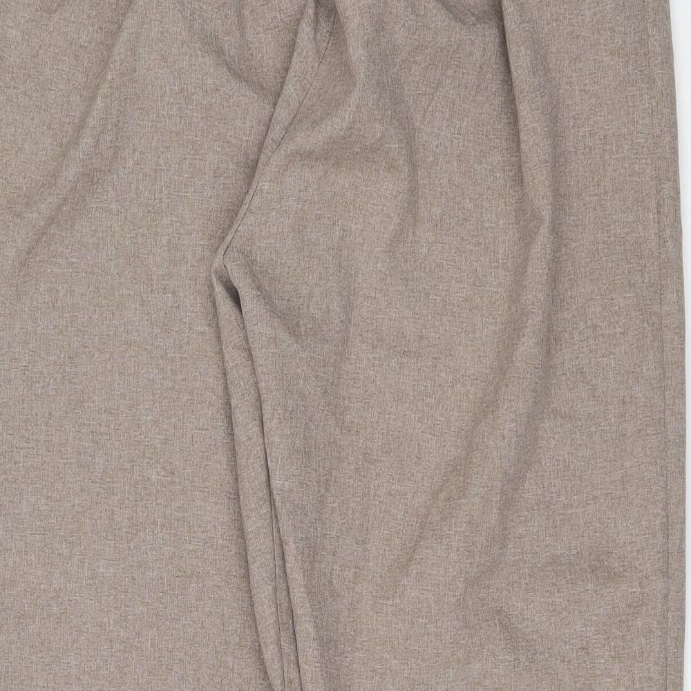 Womens UK Size S Preworn Regular Fit Carrot Brown Trousers