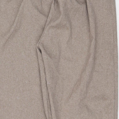 Womens UK Size S Preworn Regular Fit Carrot Brown Trousers