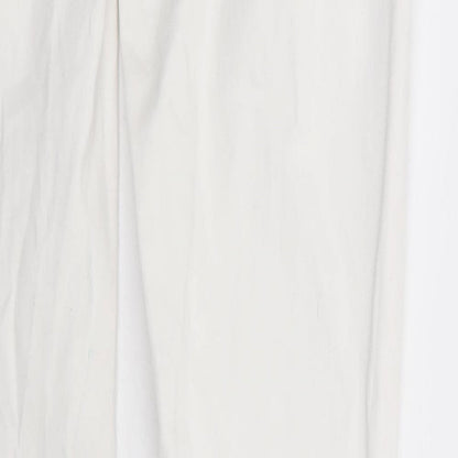 Mango Womens White Cotton Skinny Jeans Size 6 L29 in Extra-Slim Zip