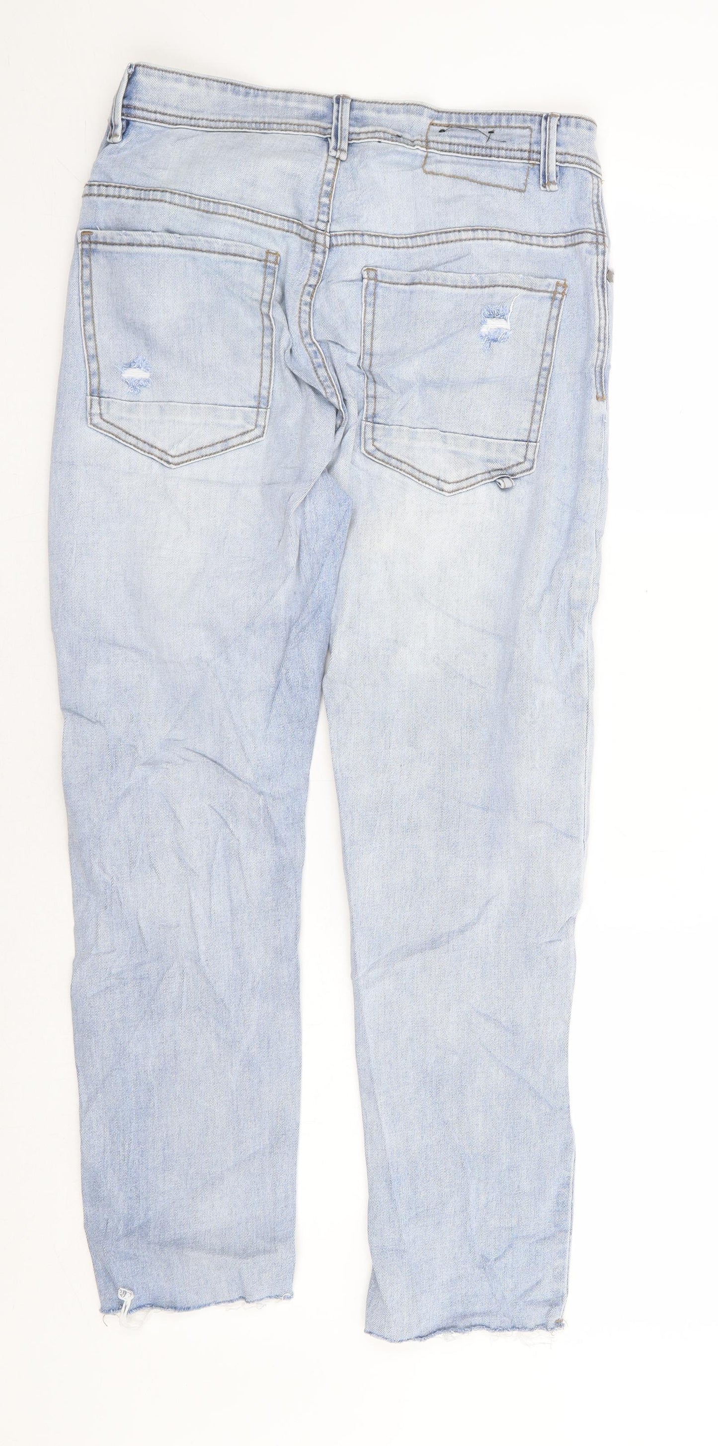 Cotton On Womens Blue Cotton Tapered Jeans Size 28 in L26 in Regular Zip