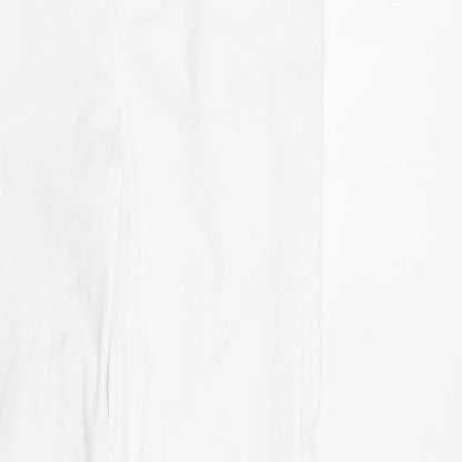 Marks and Spencer Womens White Lyocell Straight Jeans Size 8 L32 in Regular Zip - Supersoft