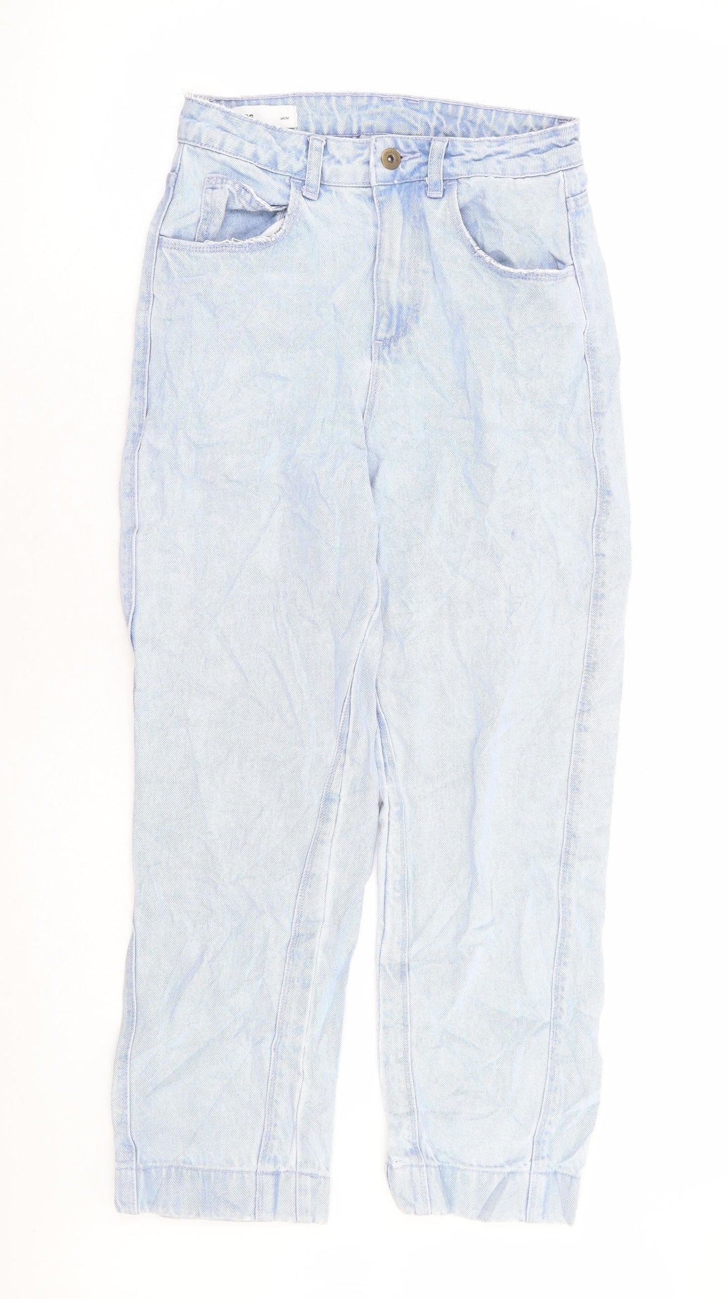 COLLUSION Womens Blue 100% Cotton Mom Jeans Size 25 in L28 in Regular Zip