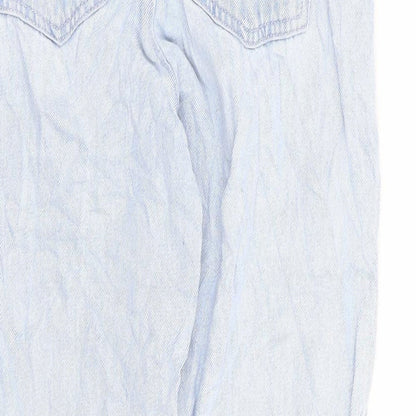 COLLUSION Womens Blue 100% Cotton Mom Jeans Size 25 in L28 in Regular Zip