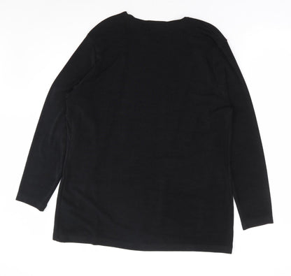 Womens UK Size M Bonmarché Black Cardigan Jumper