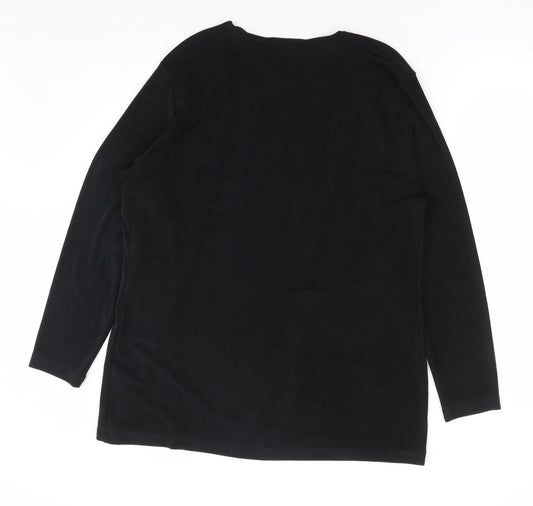 Womens UK Size M Bonmarché Black Cardigan Jumper