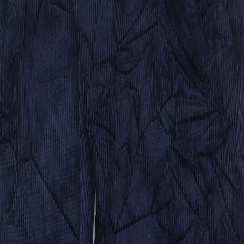 Marks and Spencer Mens Blue Cotton Trousers Size 30 in L33 in Regular Button