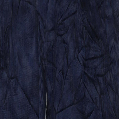 Marks and Spencer Mens Blue Cotton Trousers Size 30 in L33 in Regular Button