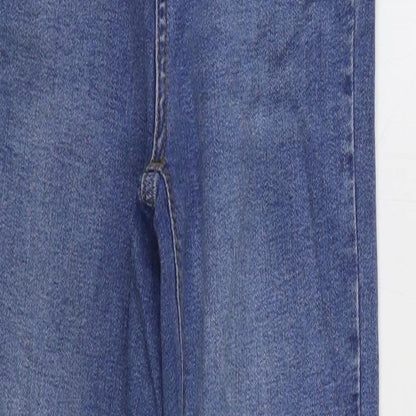 Denim & Co. Womens Blue Cotton Skinny Jeans Size 6 L27 in Regular Zip