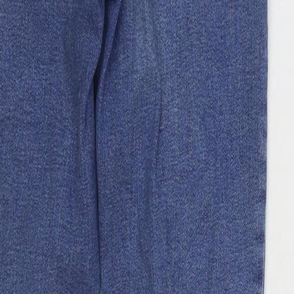 Denim & Co. Womens Blue Cotton Skinny Jeans Size 6 L27 in Regular Zip