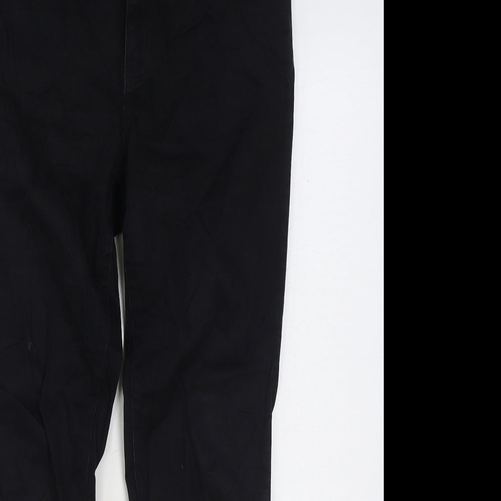 Cinema Club Womens Black Cotton Straight Jeans Size 30 in L24 in Regular Zip