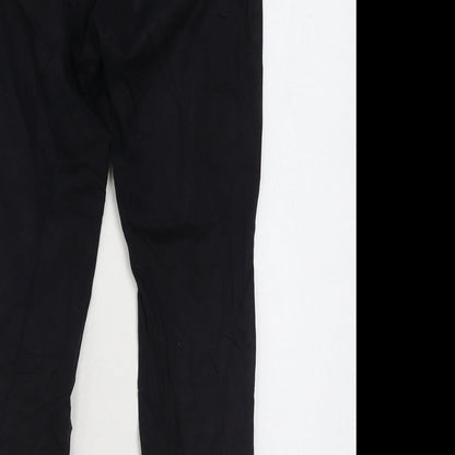 Cinema Club Womens Black Cotton Straight Jeans Size 30 in L24 in Regular Zip