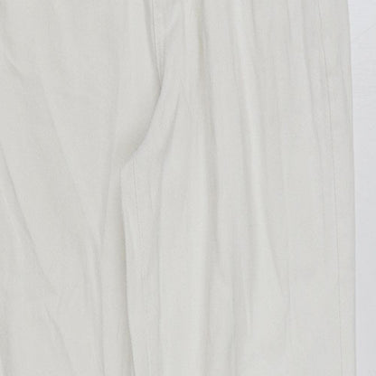 SheIn Womens White Cotton Straight Jeans Size 28 in L29 in Regular Zip