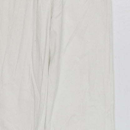 SheIn Womens White Cotton Straight Jeans Size 28 in L29 in Regular Zip