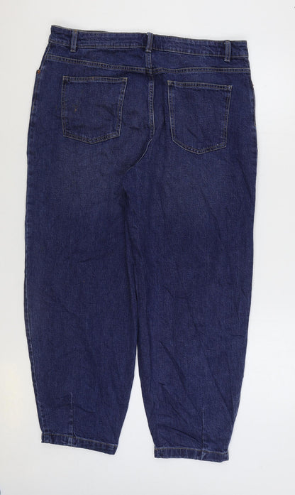 Womens UK Size 18 Marks and Spencer Regular Fit Tapered Blue Jeans
