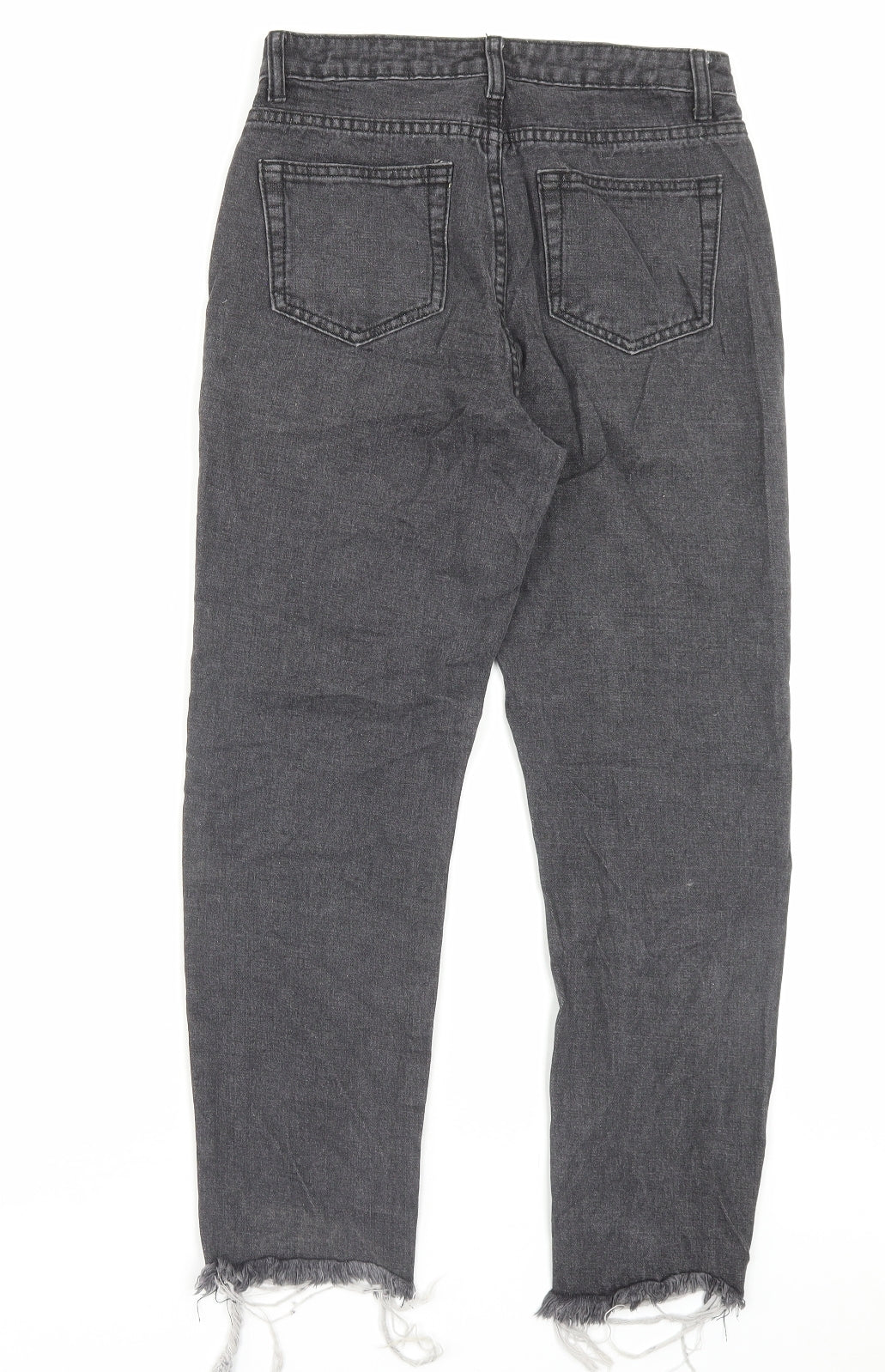 Womens UK Size 6 MOMOKROM Regular Fit Straight Grey Jeans