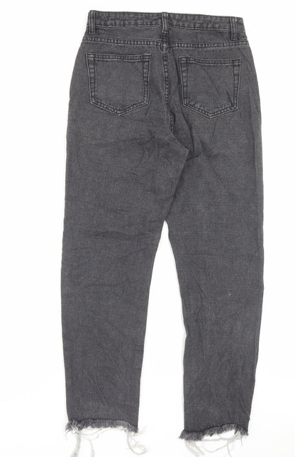 Womens UK Size 6 MOMOKROM Regular Fit Straight Grey Jeans