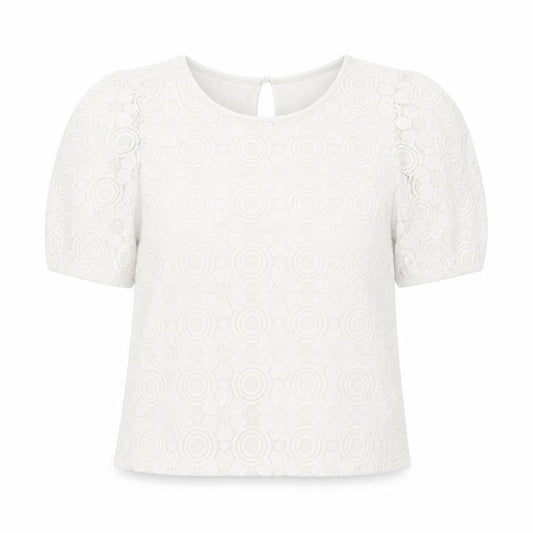 Womens UK Size 6 New Look White Basic T-Shirt