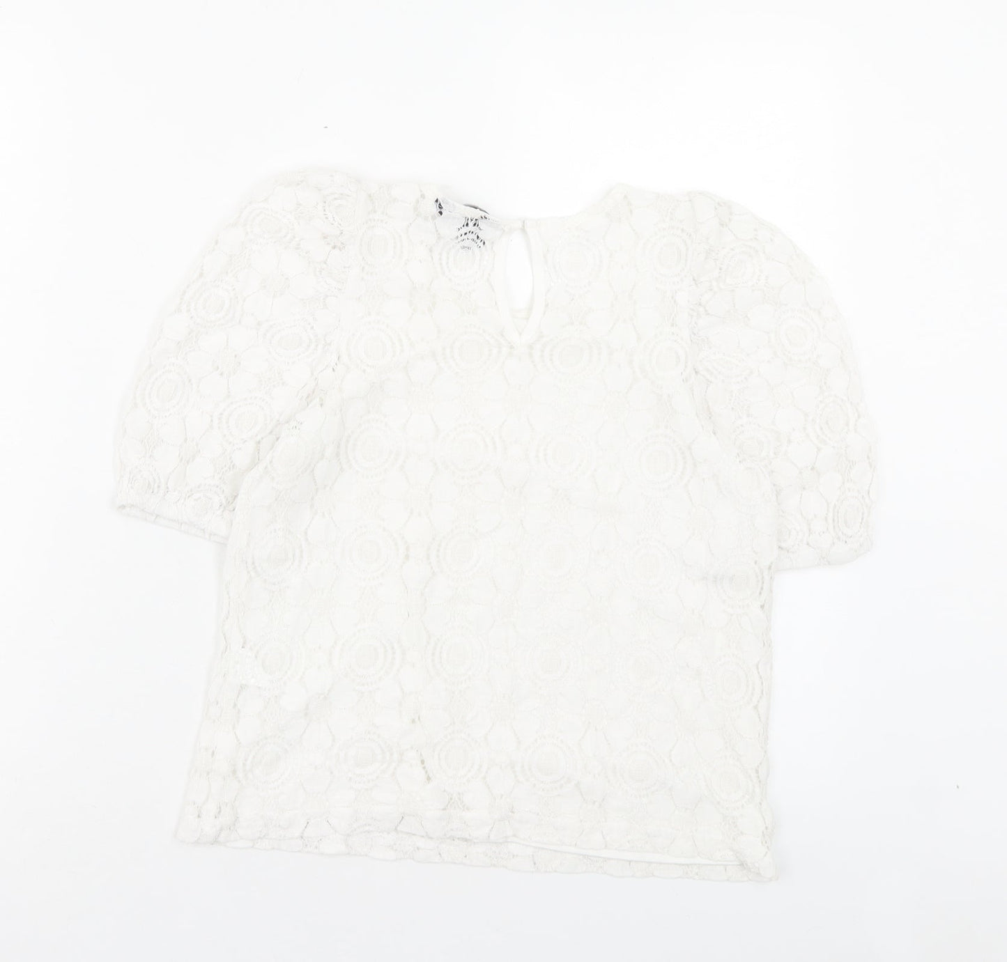 Womens UK Size 6 New Look White Basic T-Shirt