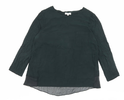 Womens UK Size 12 Warehouse Green Basic T-Shirt