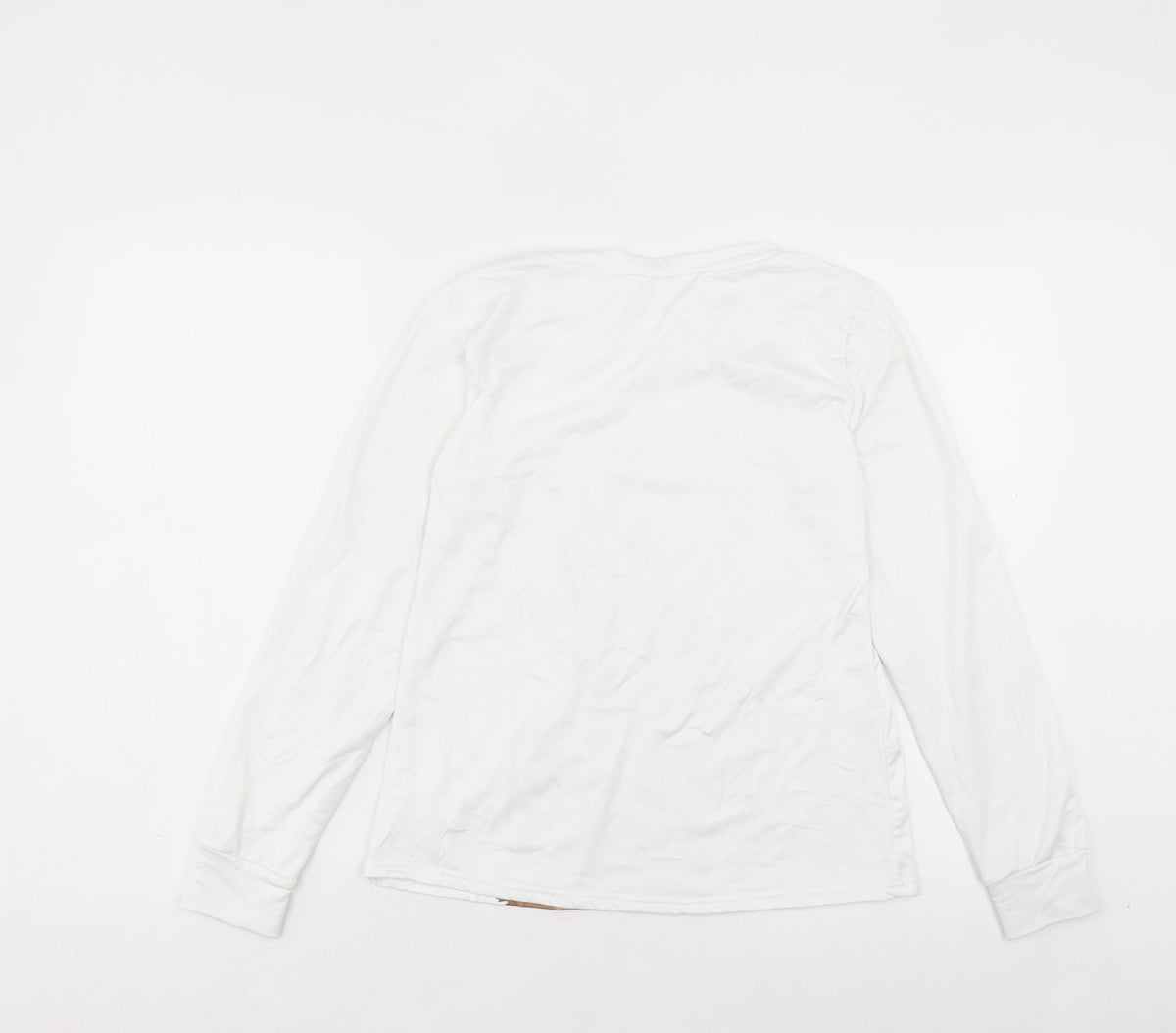 Preworn Womens White Polyester Pullover Sweatshirt Size S Pullover - Reindeer