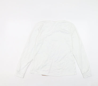 Preworn Womens White Polyester Pullover Sweatshirt Size S Pullover - Reindeer