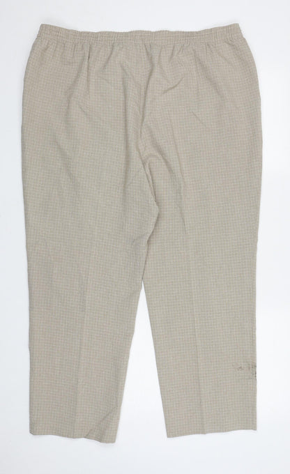 Womens UK Size 20 Marks and Spencer Regular Fit Carrot Beige Trousers