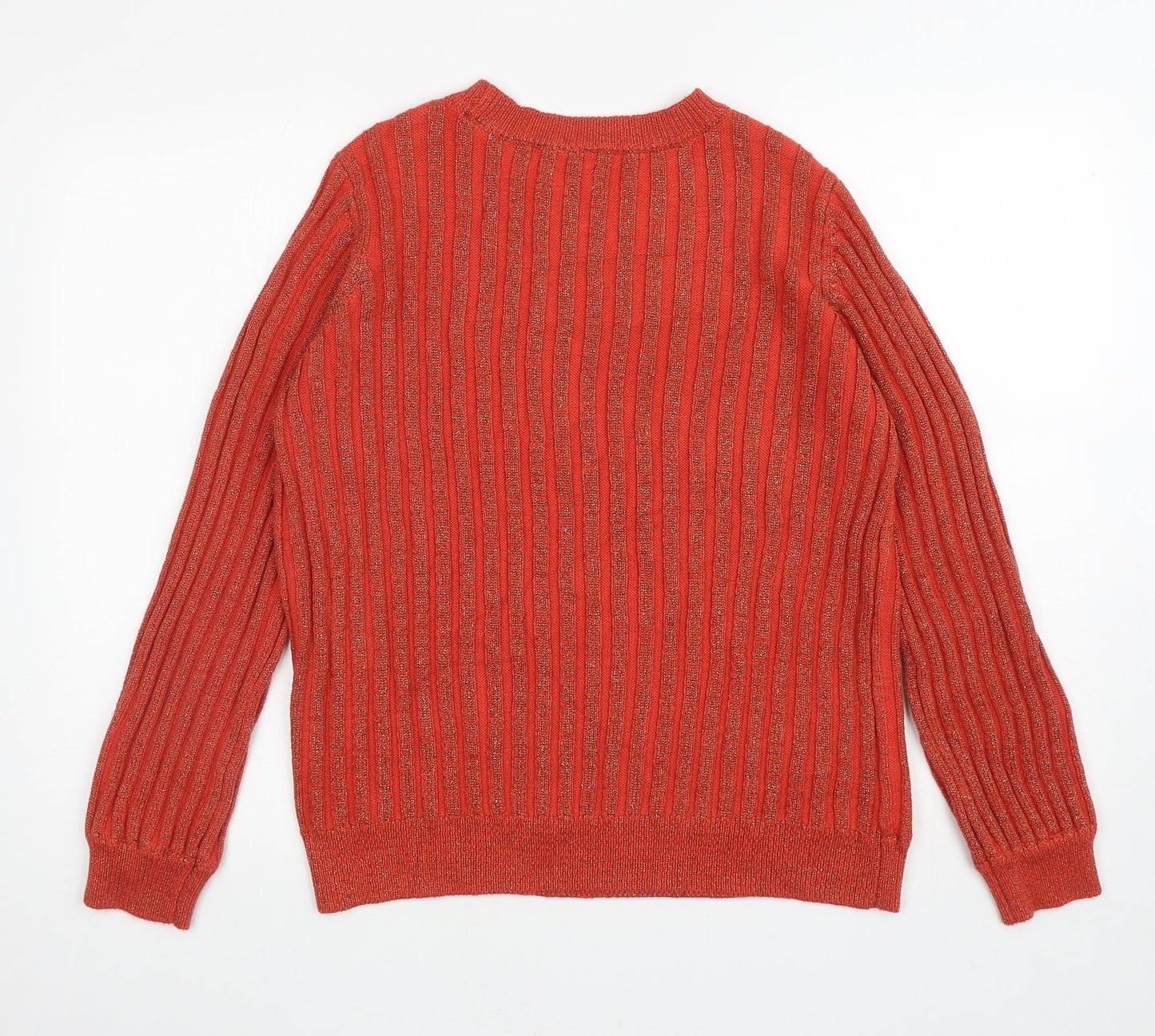 Womens UK Size S Saint Tropez Orange Pullover Jumper