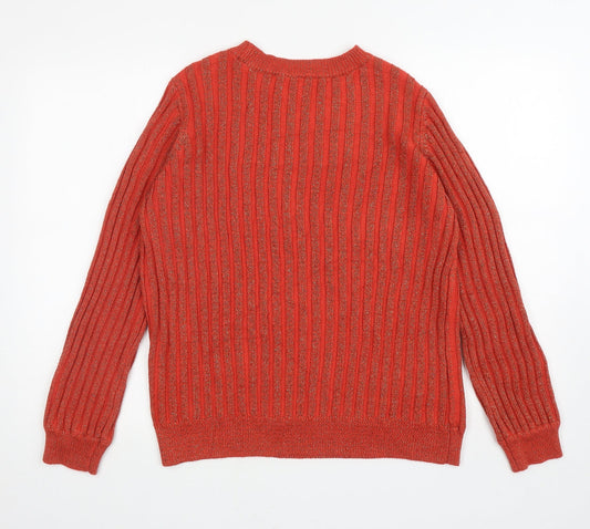 Womens UK Size S Saint Tropez Orange Pullover Jumper