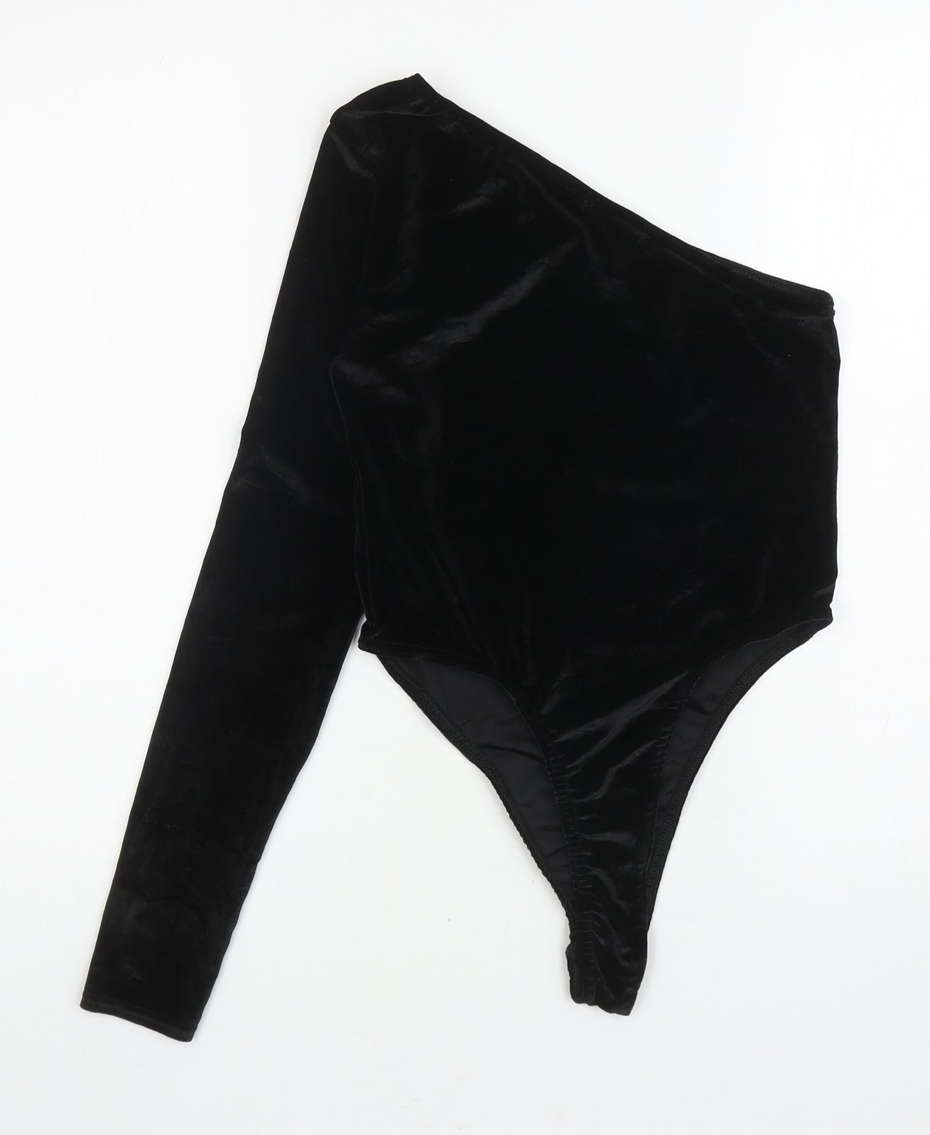 Boohoo Womens Black Polyester Bodysuit One-Piece Size 10 L10 in Pullover