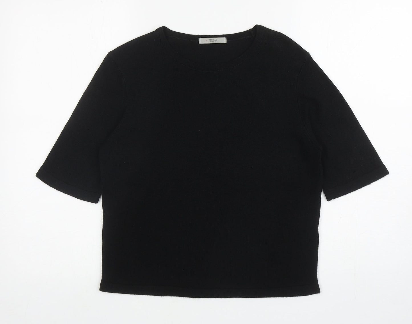 Womens UK Size 12 Marks and Spencer Black Pullover Jumper