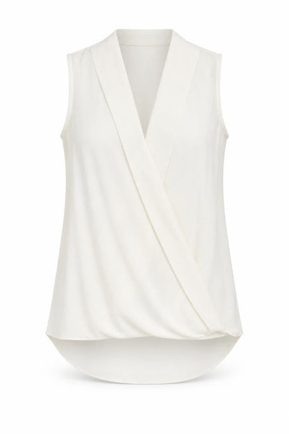 Womens UK Size 12 Paraphrase Ivory Wrap Tank