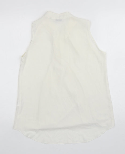 Paraphrase Womens Ivory Polyester Wrap Tank Size 12 V-Neck