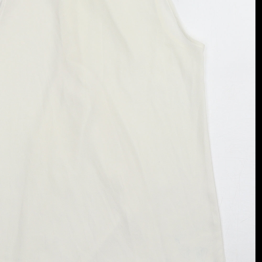 Paraphrase Womens Ivory Polyester Wrap Tank Size 12 V-Neck