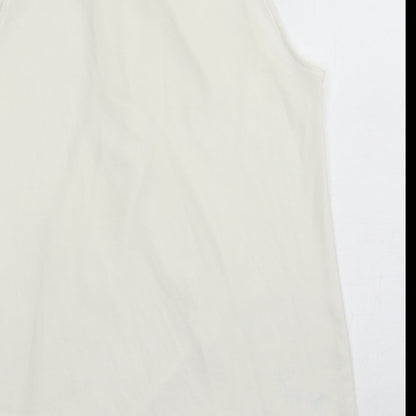 Paraphrase Womens Ivory Polyester Wrap Tank Size 12 V-Neck