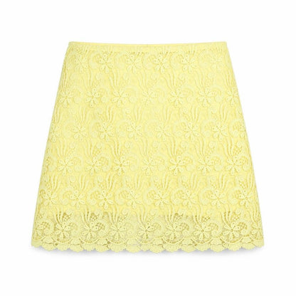Womens UK Size S Zara A-Line Lace Skirt