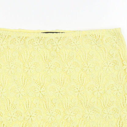 Womens UK Size S Zara A-Line Lace Skirt