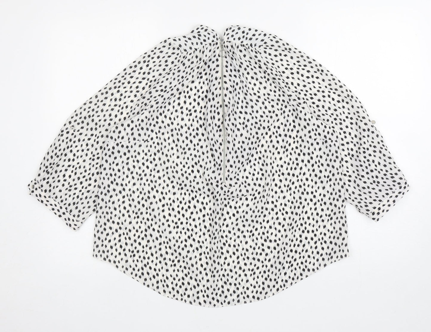 Womens UK Size 16 M&Co White Basic Blouse