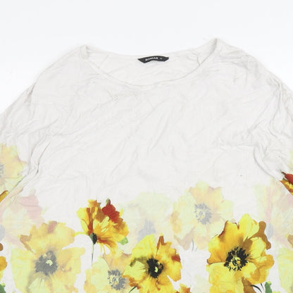Womens UK Size 12 Roman White Basic T-Shirt