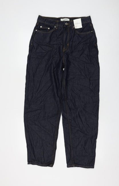 Autograph Womens Blue Polyester Tapered Jeans Size 8 L27 in Regular Zip