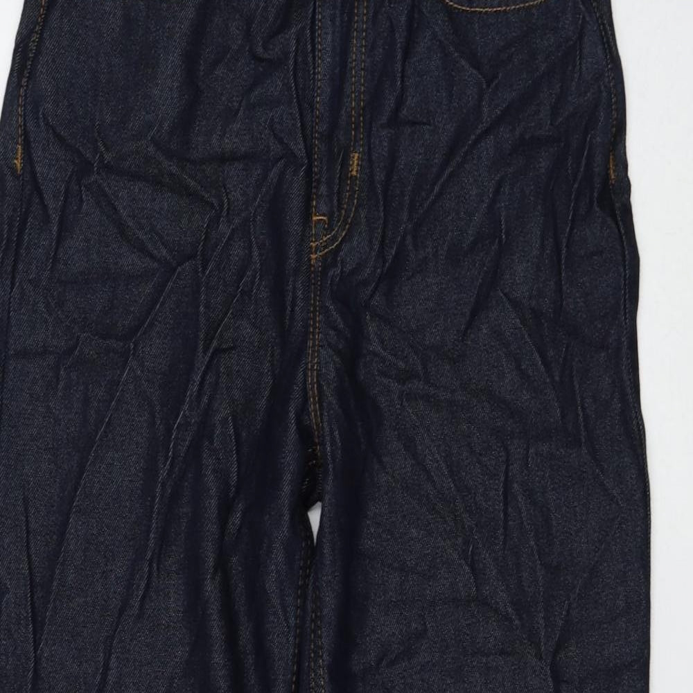 Autograph Womens Blue Polyester Tapered Jeans Size 8 L27 in Regular Zip