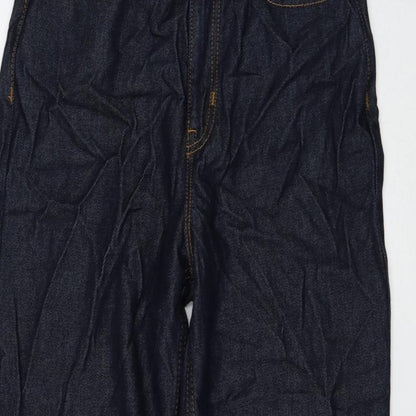 Autograph Womens Blue Polyester Tapered Jeans Size 8 L27 in Regular Zip