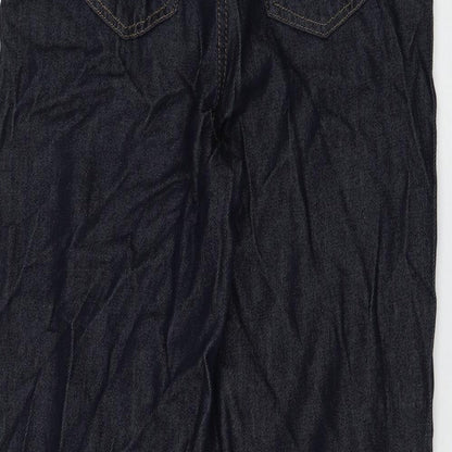 Autograph Womens Blue Polyester Tapered Jeans Size 8 L27 in Regular Zip